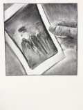 Houtskooltekening foto